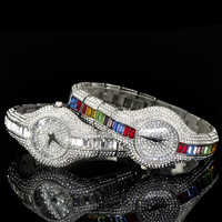 MISSFOX 30 مللي متر ساعة نسائية صغيرة للصدمات مقاوم للماء السيدات الفاخرة Ar ساعة معدنية أساور حجر الراين Bu الساعات الصينية الرخيصة - الصورة 5